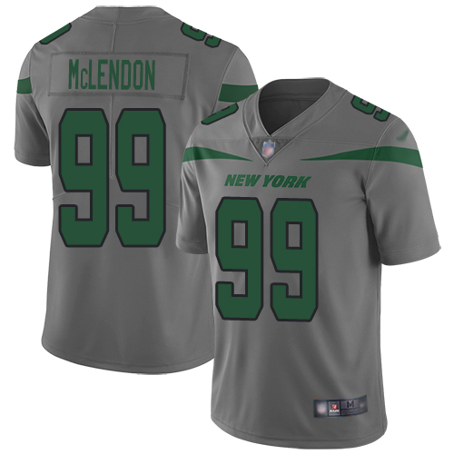 New York Jets Limited Gray Men Steve McLendon Jersey NFL Football #99 Inverted Legend->new york jets->NFL Jersey